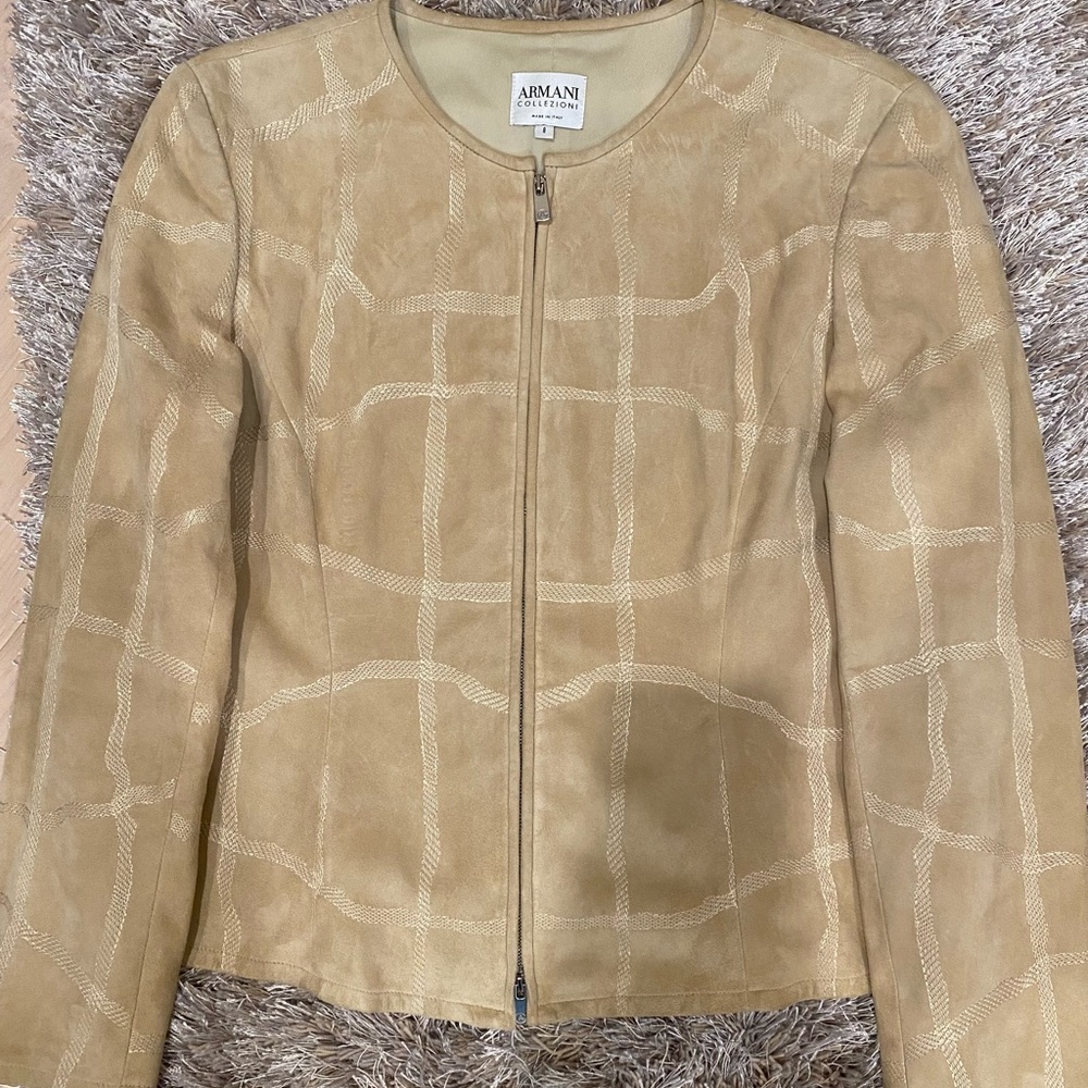 Armani Collezioni Suede Leather jacket.